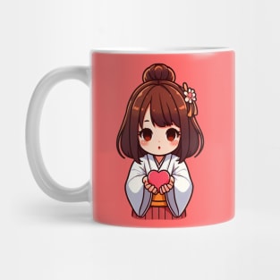 Do Good Little Japanee Girl Kimono Heart Giver Mug